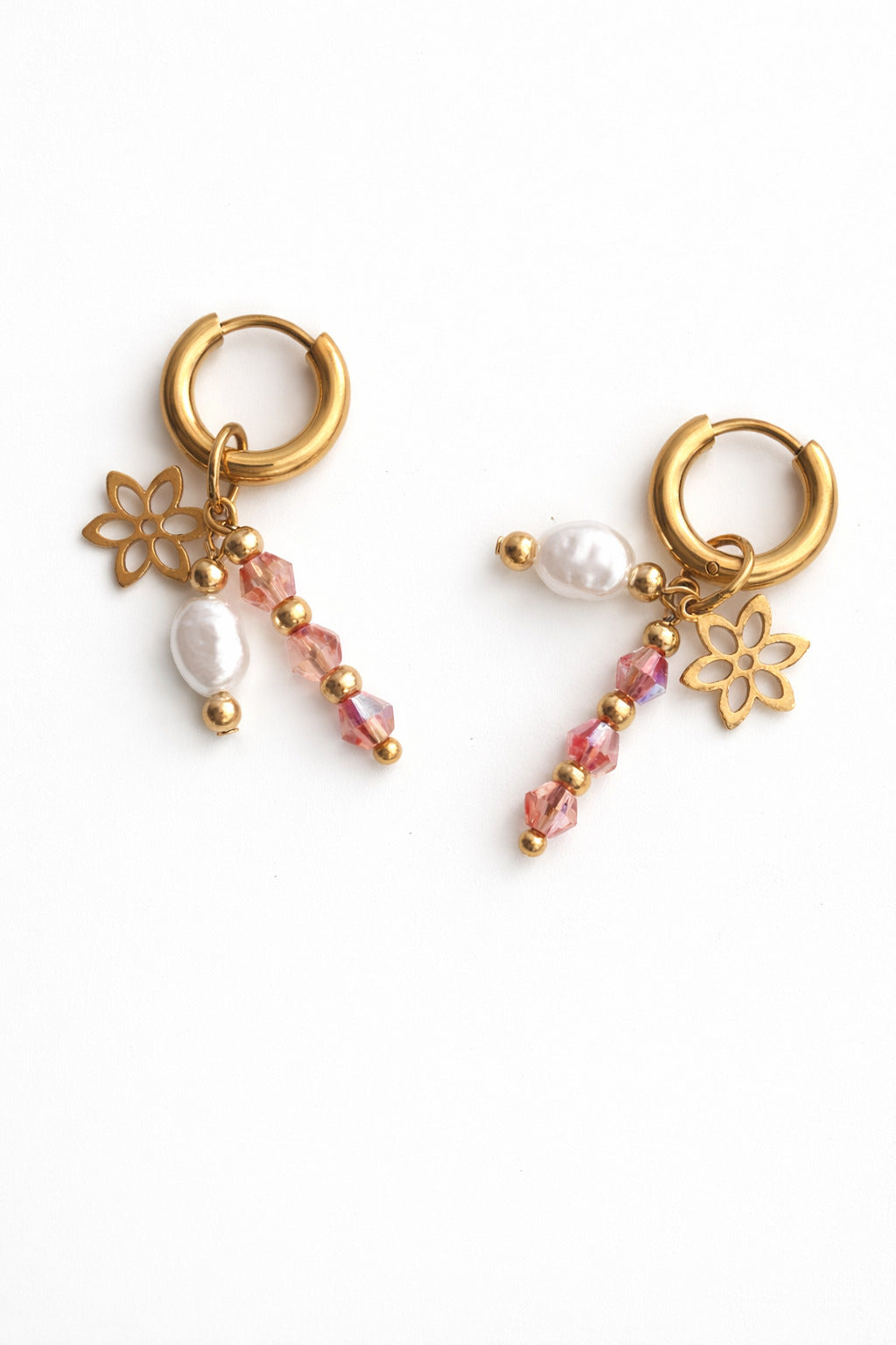 open flower oorbellen