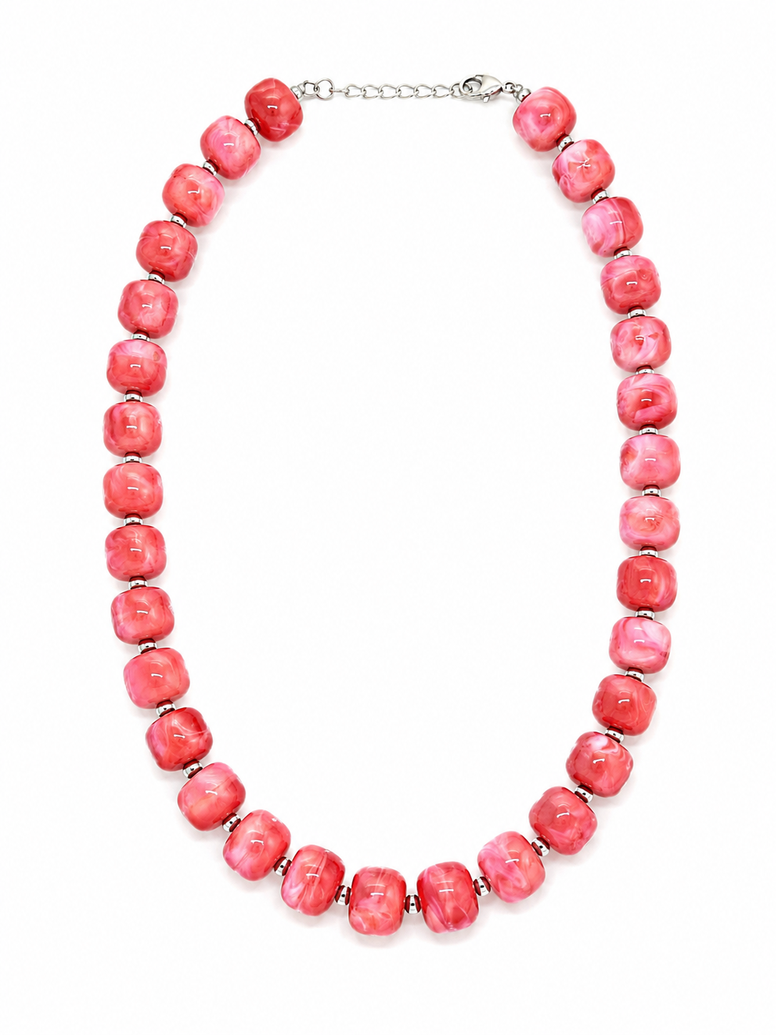 Blush acryl kralen ketting