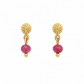 Fuchsia natuursteen studs