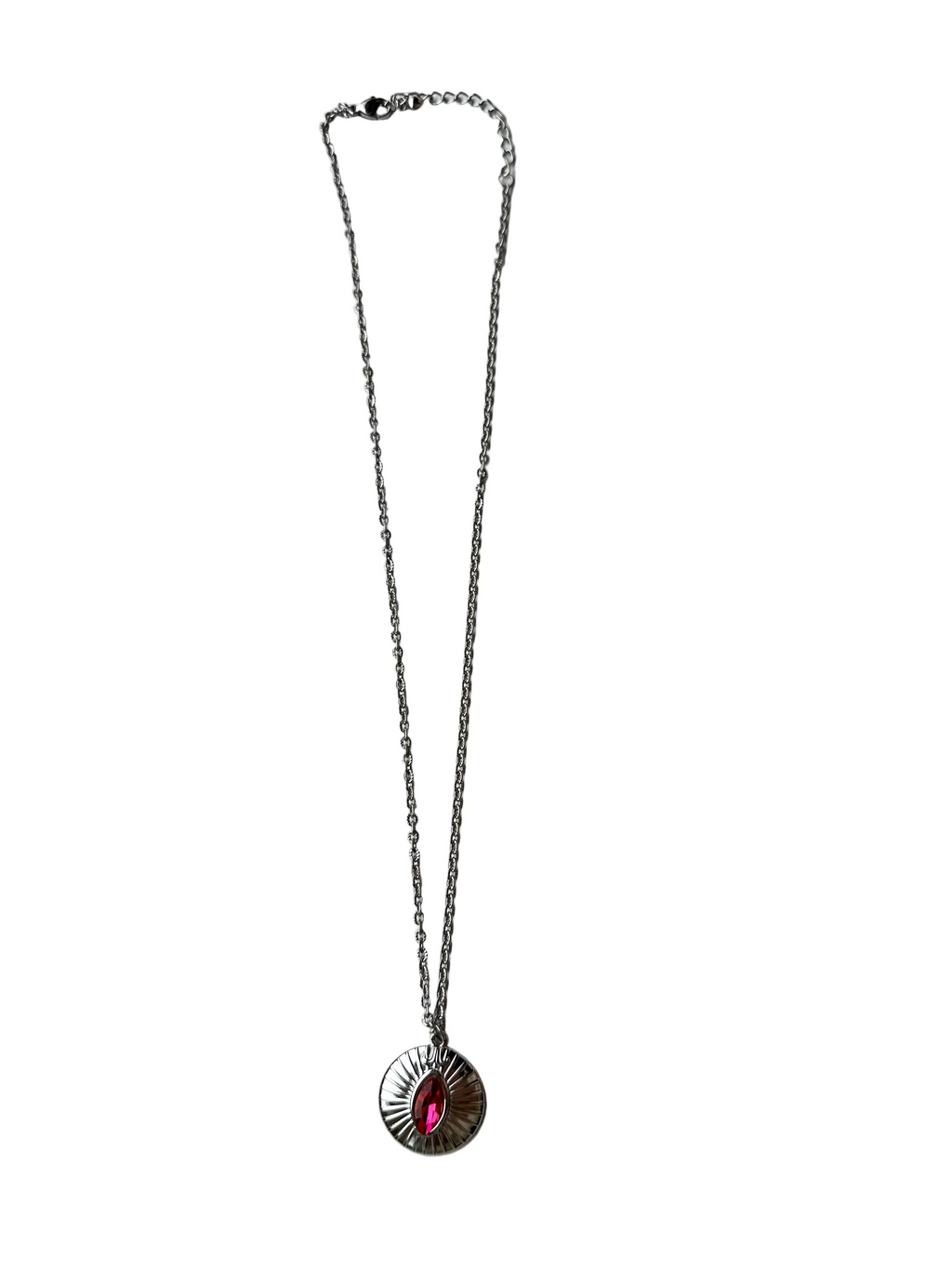Fuchsia stone ketting