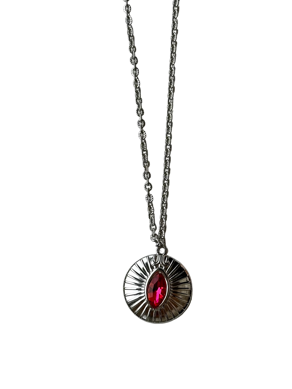 Fuchsia stone ketting