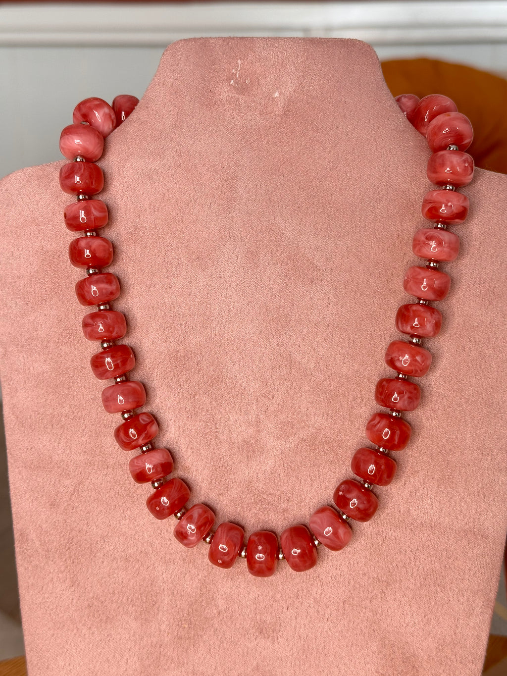 Blush acryl kralen ketting