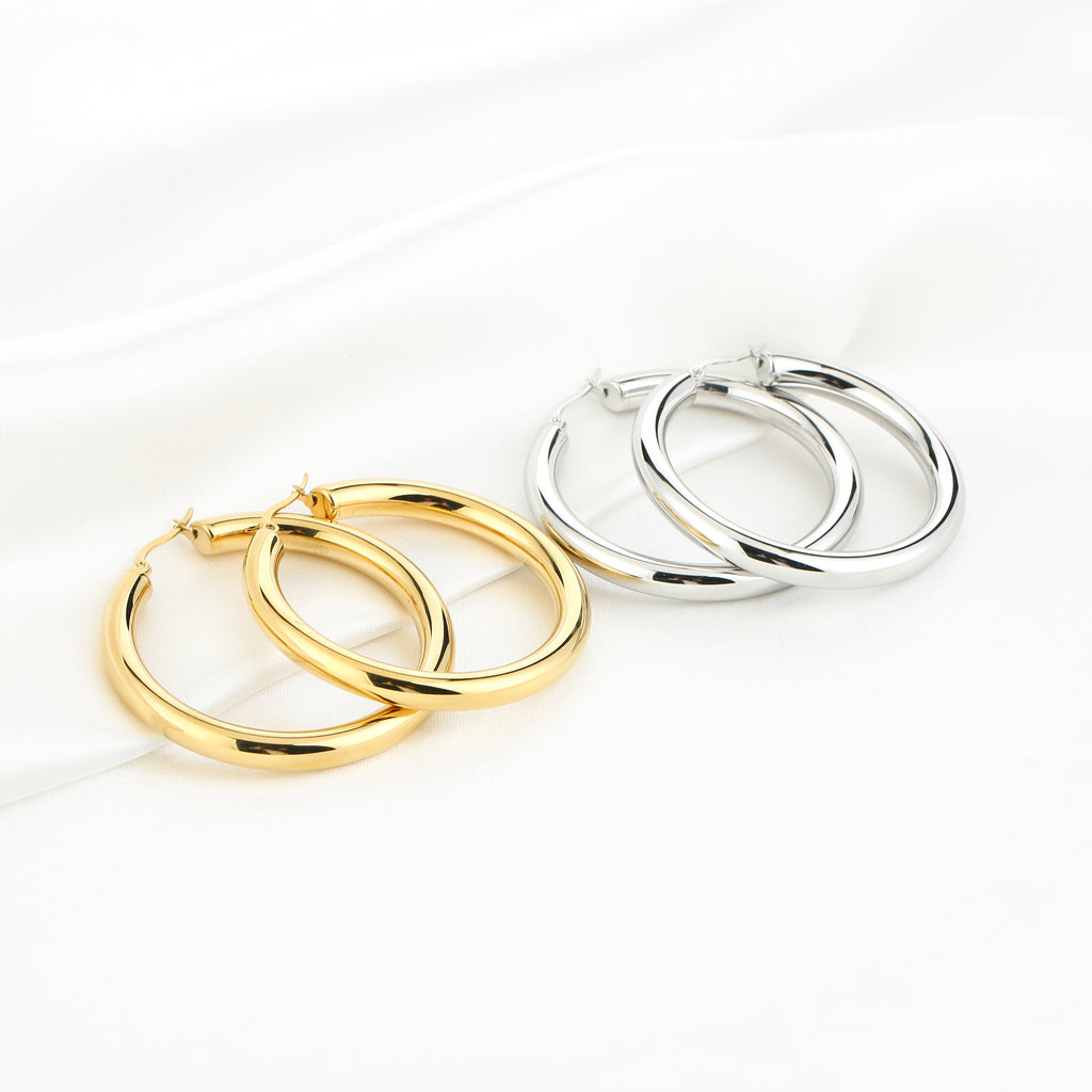 Big hoops zilver