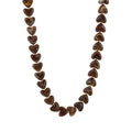 Brown heart ketting