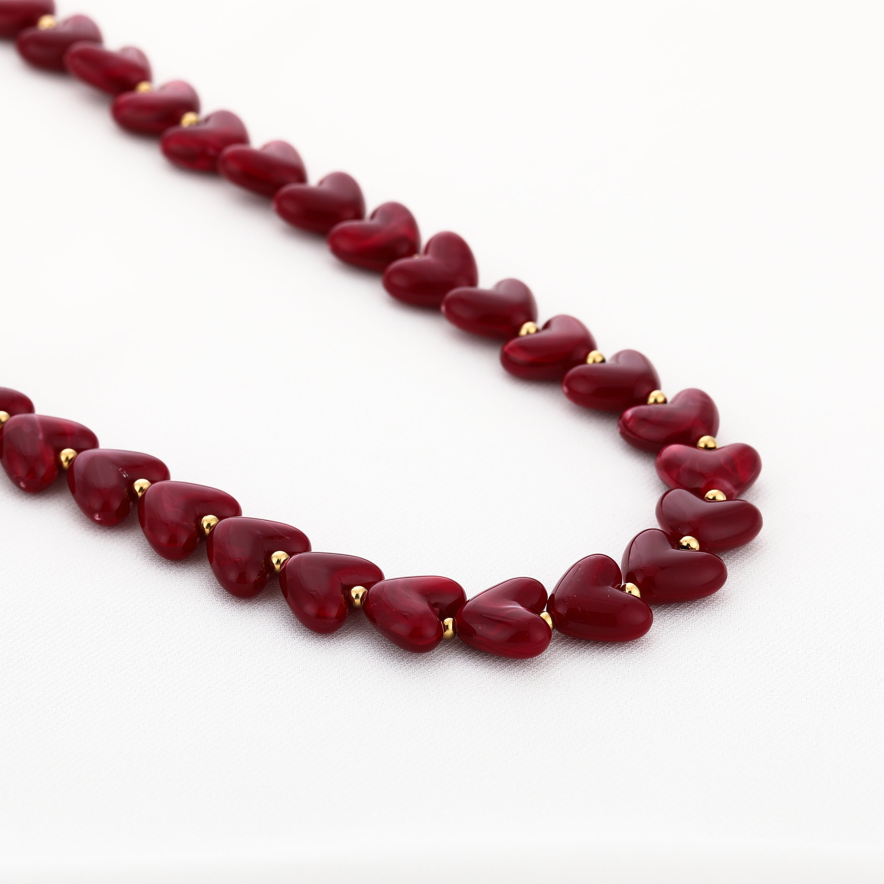 Red heart ketting