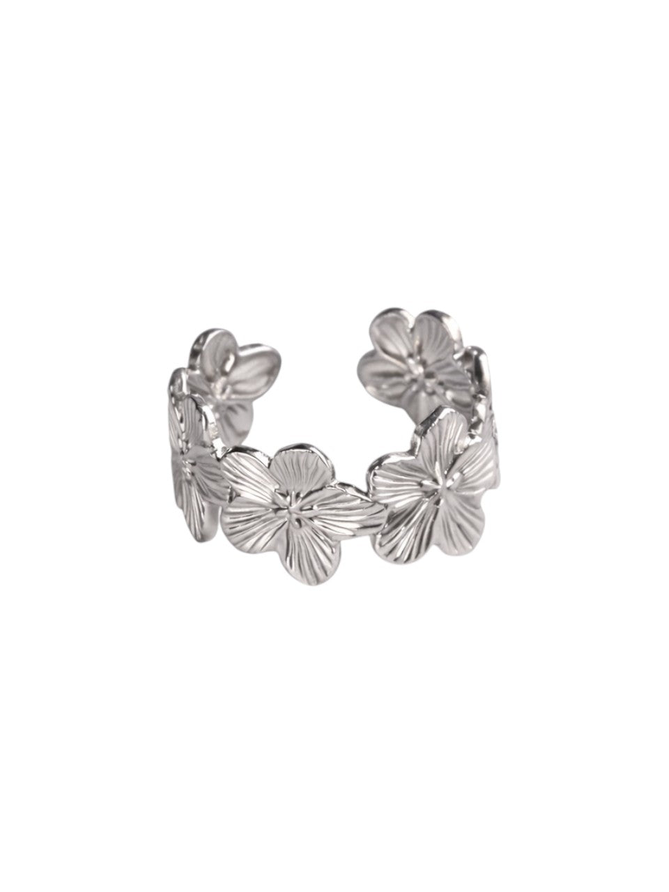 Flower ring Zilver